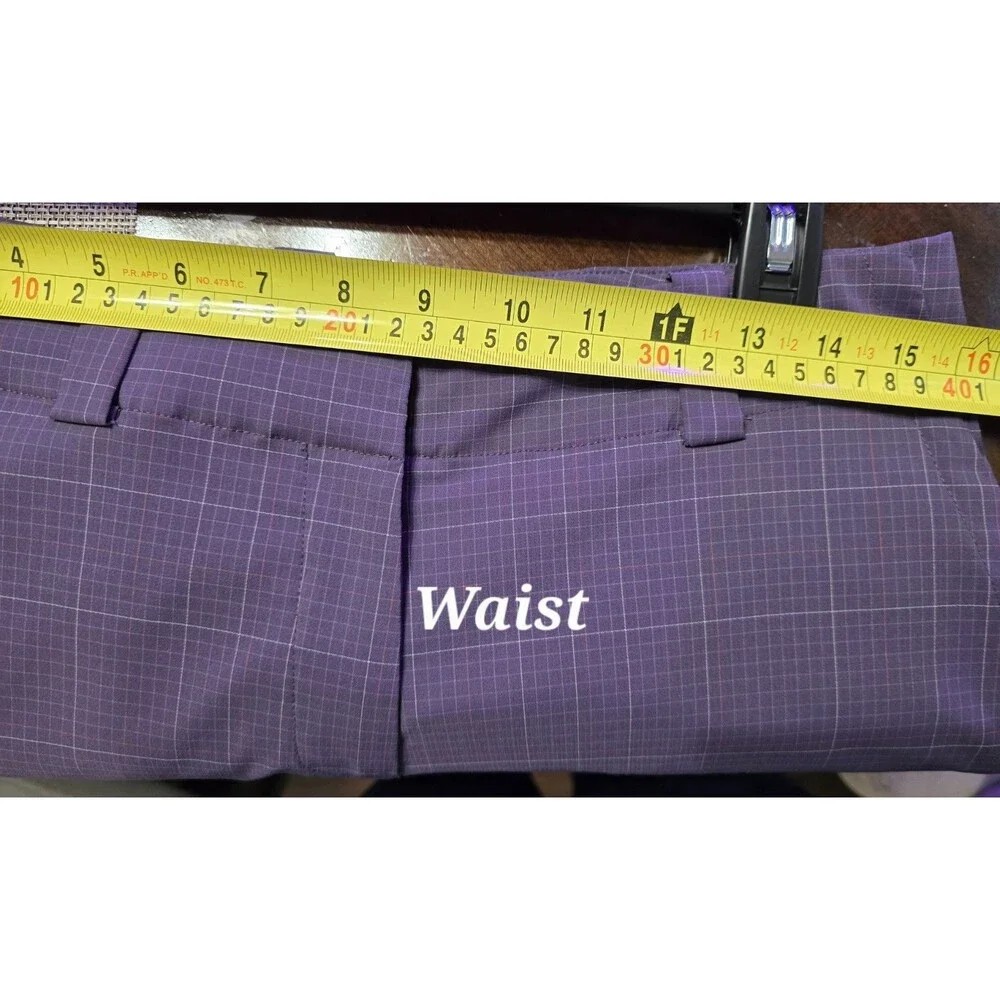 Nike Golf Women’s Size 8 Purple Plaid Bootcut Flare Pants NWOT